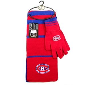 Montreal Canadiens Scarf & Gloves Set Adult 1 Size